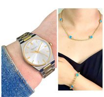 Ferrucci 34 mm Altın-Gri Çelik Kordon Analog Kadın Kol Saati