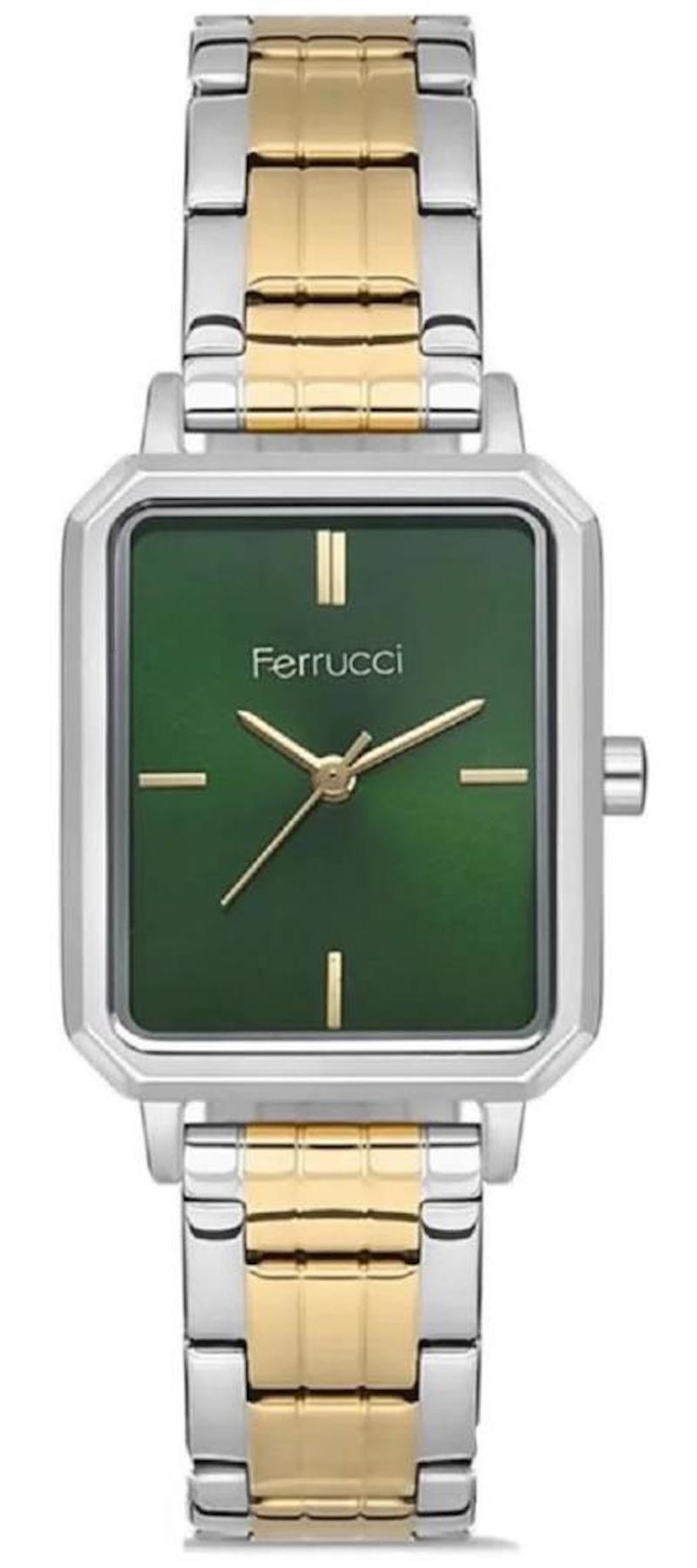 Ferrucci FC.1223.13601M.03 36 mm Altın-Gri Çelik Kordon Analog Kadın Kol Saati