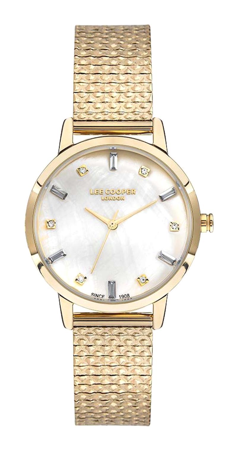 Lee Cooper LC07409.120 40 mm Altın Plastik Kordon Analog Kadın Kol Saati