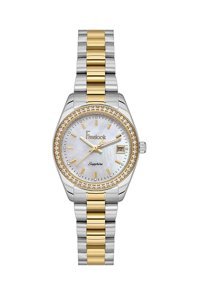 Freelook FL.1.10093.1 Takvimli 30 mm Altın-Gri Çelik Kordon Analog Kadın Kol Saati