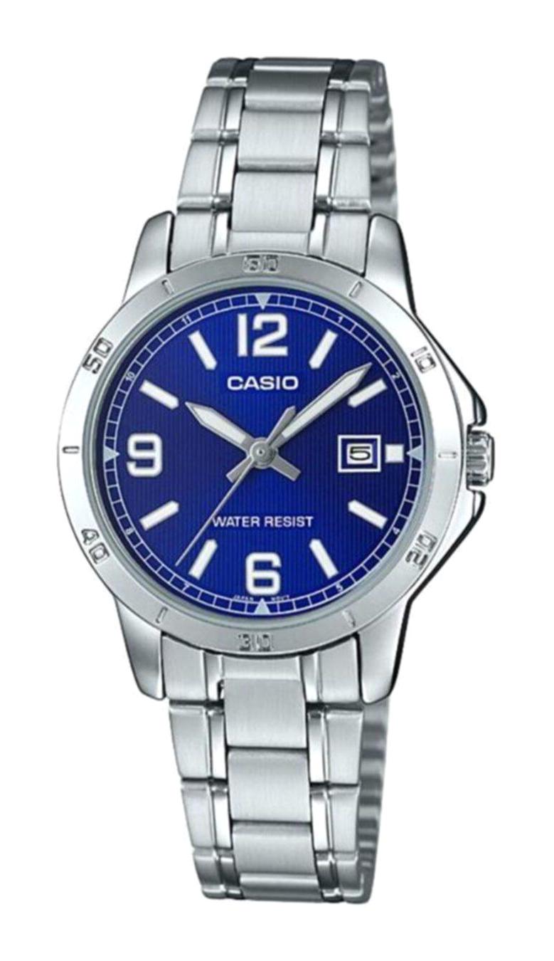 Casio LTP-V004D-2BUDF Takvimli 30 mm Gri Çelik Kordon Analog Kadın Kol Saati