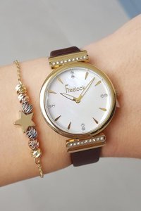 Freelook 32 mm Kahverengi Deri Kordon Analog Kadın Kol Saati