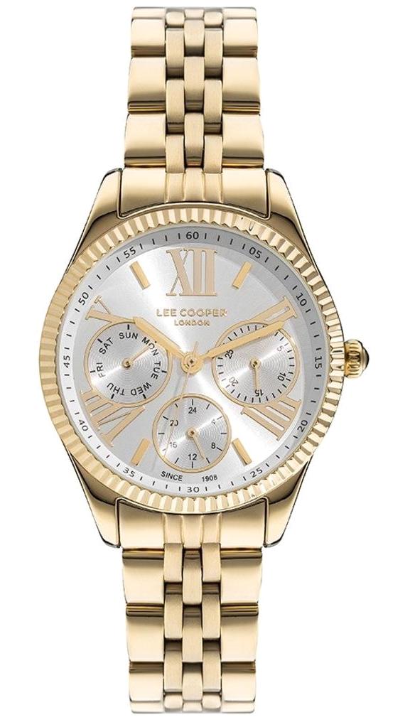 Lee Cooper LC07333.130 Takvimli 40 mm Sarı Çelik Kordon Analog Kadın Kol Saati