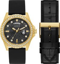 Guess GUGW0297G1 Takvimli 42 mm Altın Deri-Silikon Kordon Analog Kadın Kol Saati