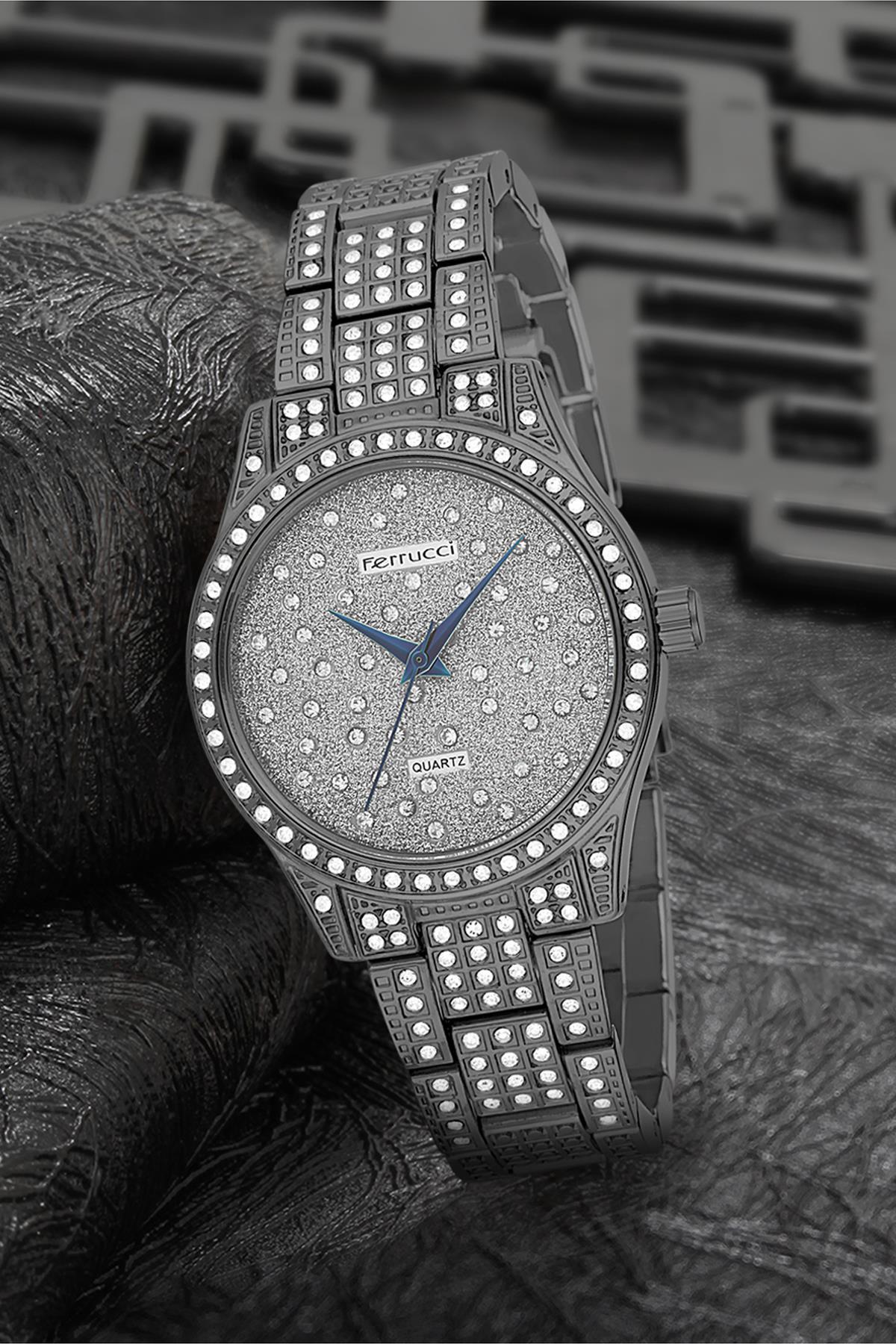 Ferrucci 7FM649 38 mm Antrasit Metal Kordon Analog Kadın Kol Saati