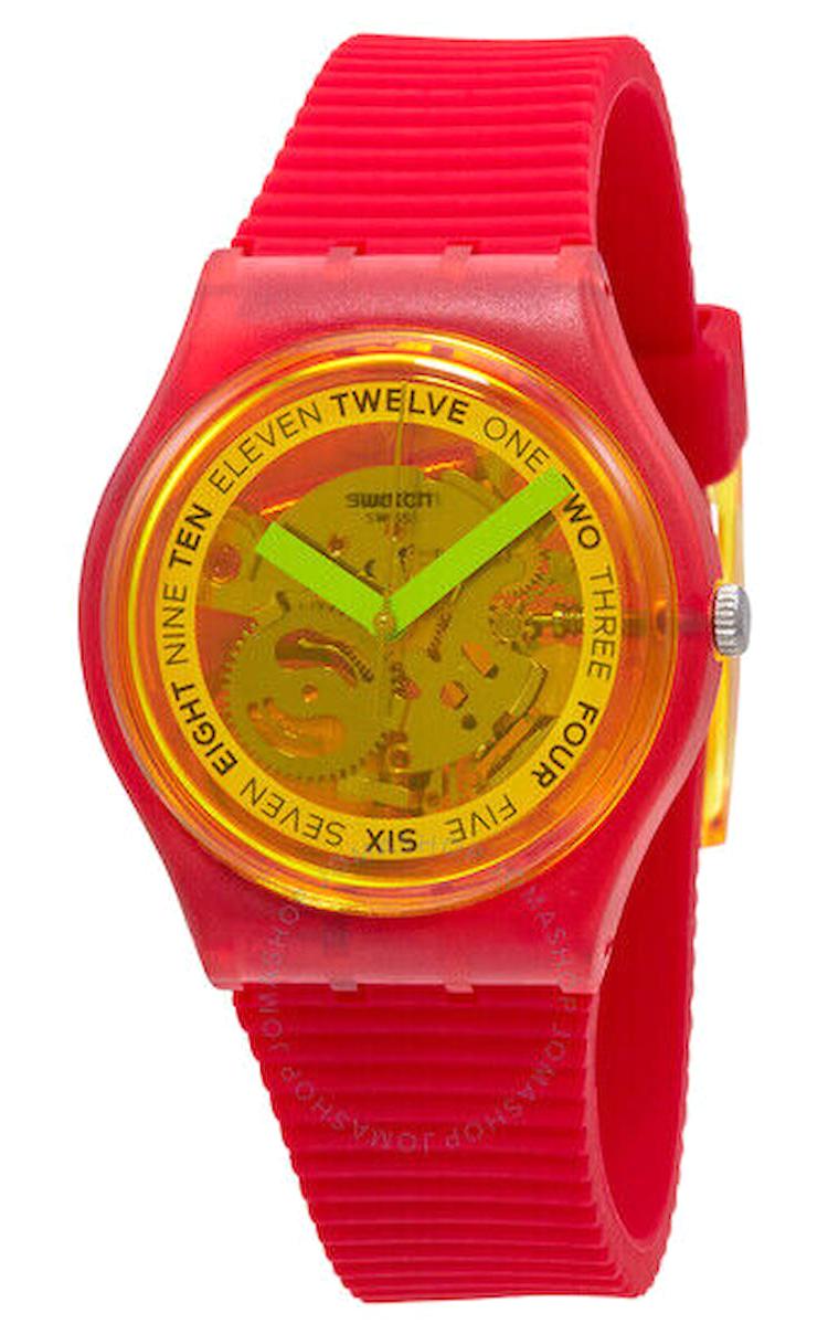 Swatch GR185 34 mm Kırmızı Metal Kordon Analog Kadın Kol Saati