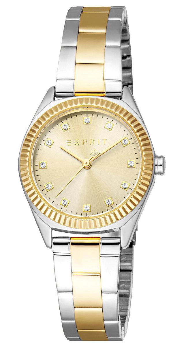 Esprit ES1L419M0055 28 mm Altın-Gri Çelik Kordon Analog Kadın Kol Saati