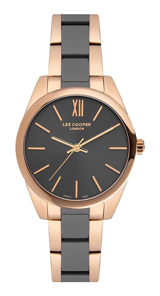 Lee Cooper LC07139.460 40 mm Rose Gold - Siyah Metal Kordon Analog Kadın Kol Saati