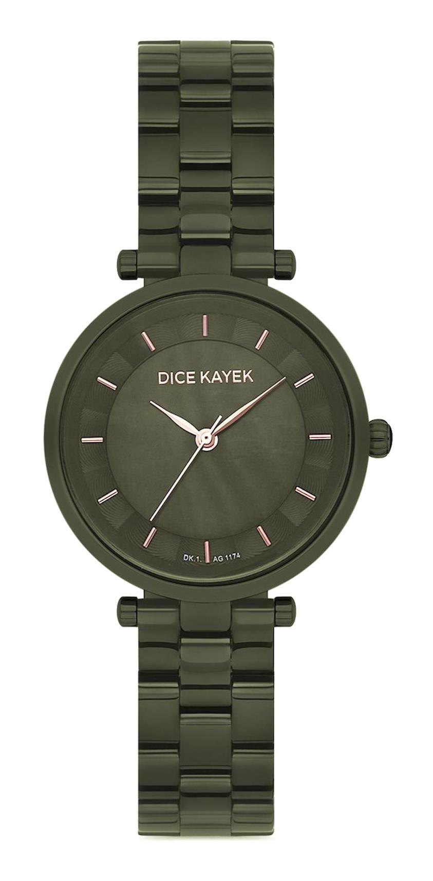 Dice Kayek DK.1.AG1174.07 33 mm Yeşil Çelik Kordon Analog Kadın Kol Saati