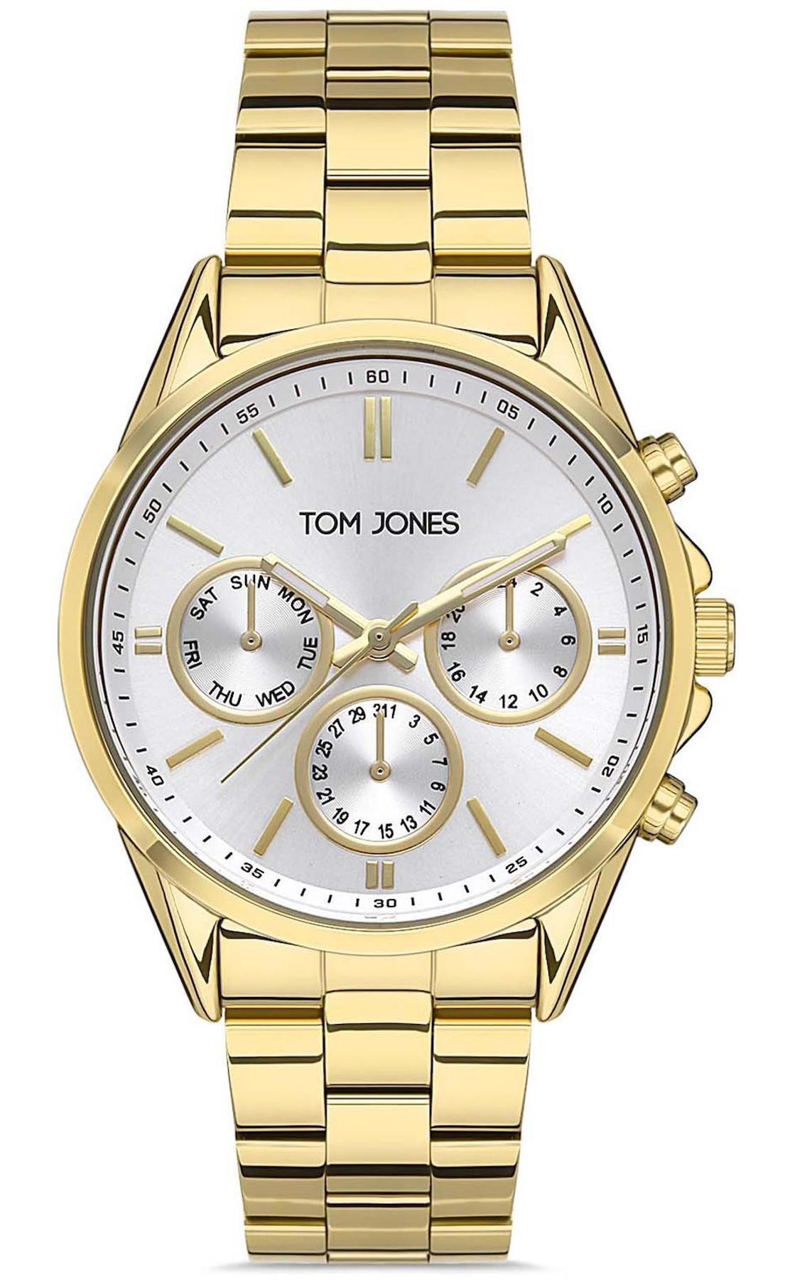 Tom Jones TJ.1.1213.03 Takvimli 34 mm Altın Metal Kordon Analog Kadın Kol Saati