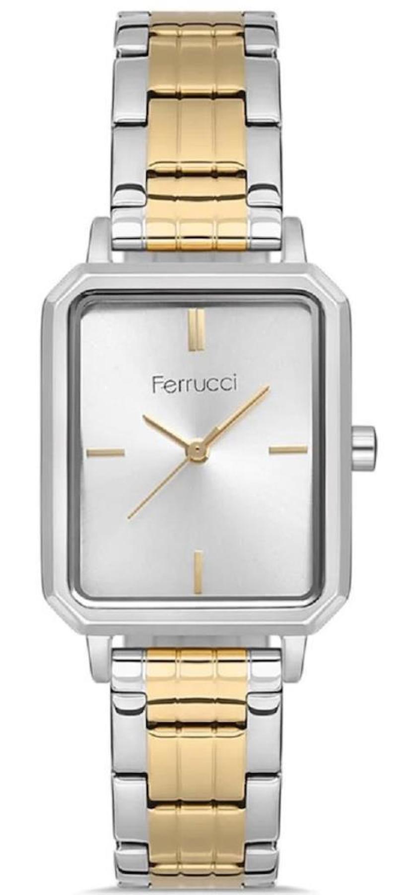 Ferrucci FC.1223.13601M.04 36 mm Altın-Gri Çelik Kordon Analog Kadın Kol Saati