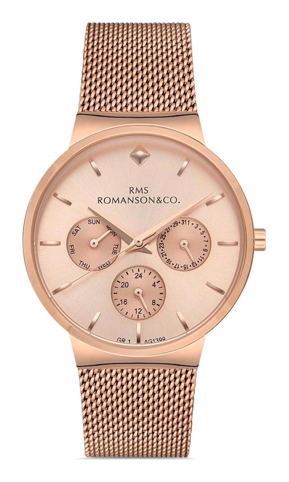 Grand Romanson GR.1.AG1399.05 Takvimli 32 mm Rose Gold Çelik Kordon Analog Kadın Kol Saati