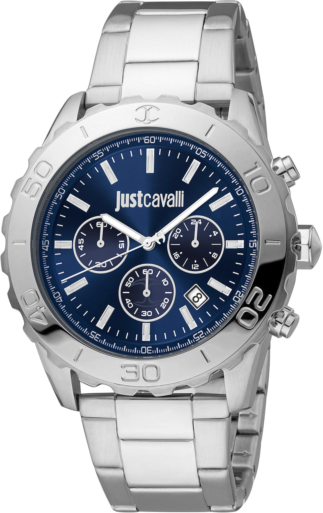 Just Cavalli JC1G214M0065 Takvimli 38 mm Gri Çelik Kordon Analog Kadın Kol Saati