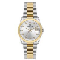 Daniel Klein DK.1.13830.5 Takvimli 35 mm Altın-Gri Çelik Kordon Analog Kadın Kol Saati