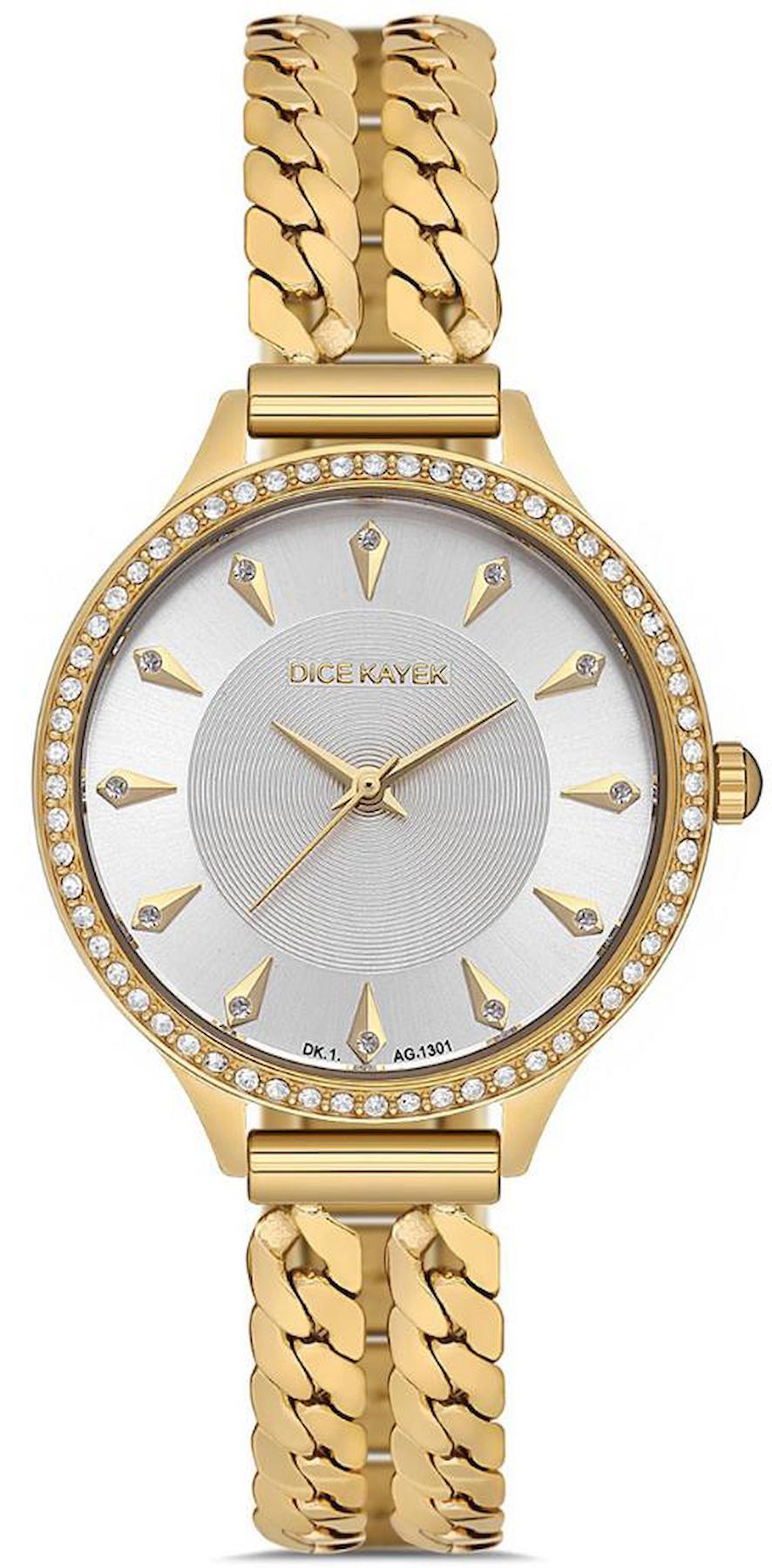 Dice Kayek DK.1.AG1301.02 32 mm Altın Çelik Kordon Analog Kadın Kol Saati