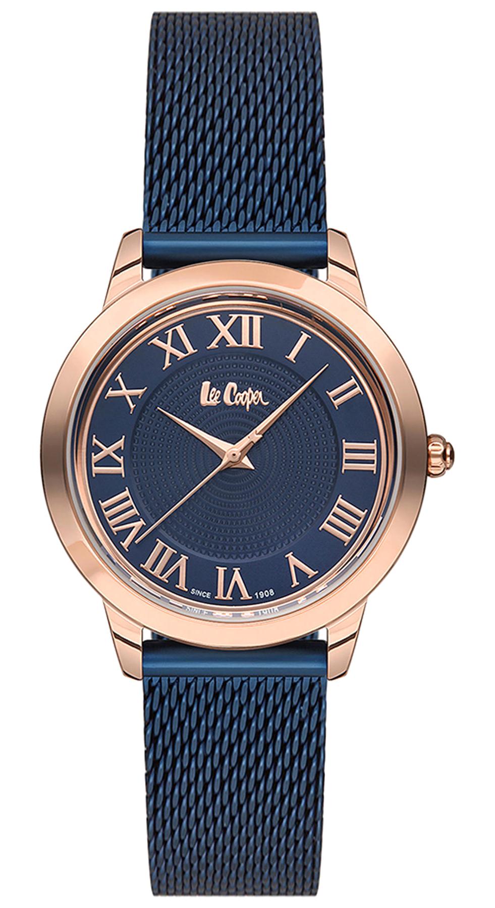 Lee Cooper LC06578.490 40 mm Lacivert Deri Kordon Analog Kadın Kol Saati