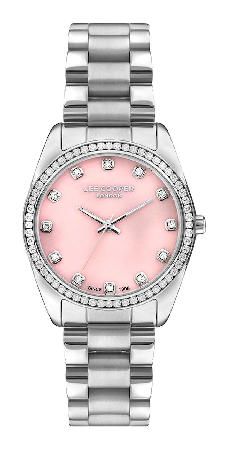 Lee Cooper LC07478.380 40 mm Gri Çelik Kordon Analog Kadın Kol Saati