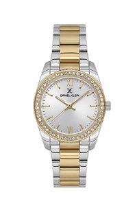 Daniel Klein DK.1.13767-6 30 mm Altın-Gri Metal Kordon Analog Kadın Kol Saati