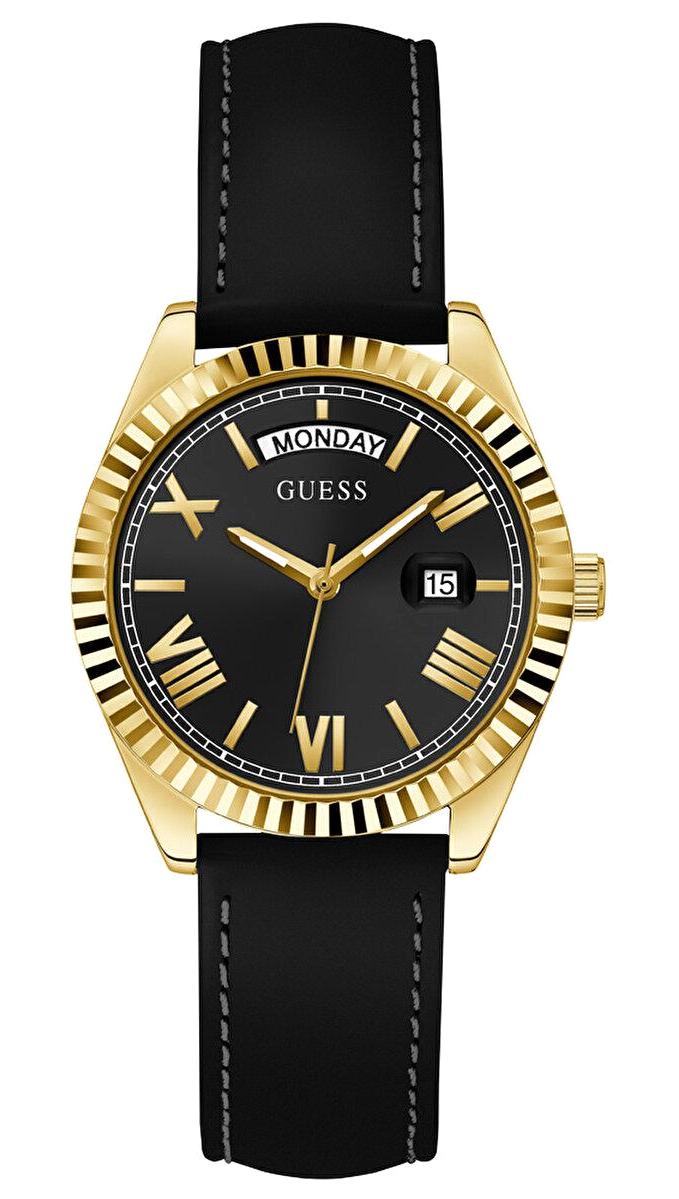 Guess GUGW0357L1 Takvimli 36 mm Siyah Deri Kordon Analog Kadın Kol Saati