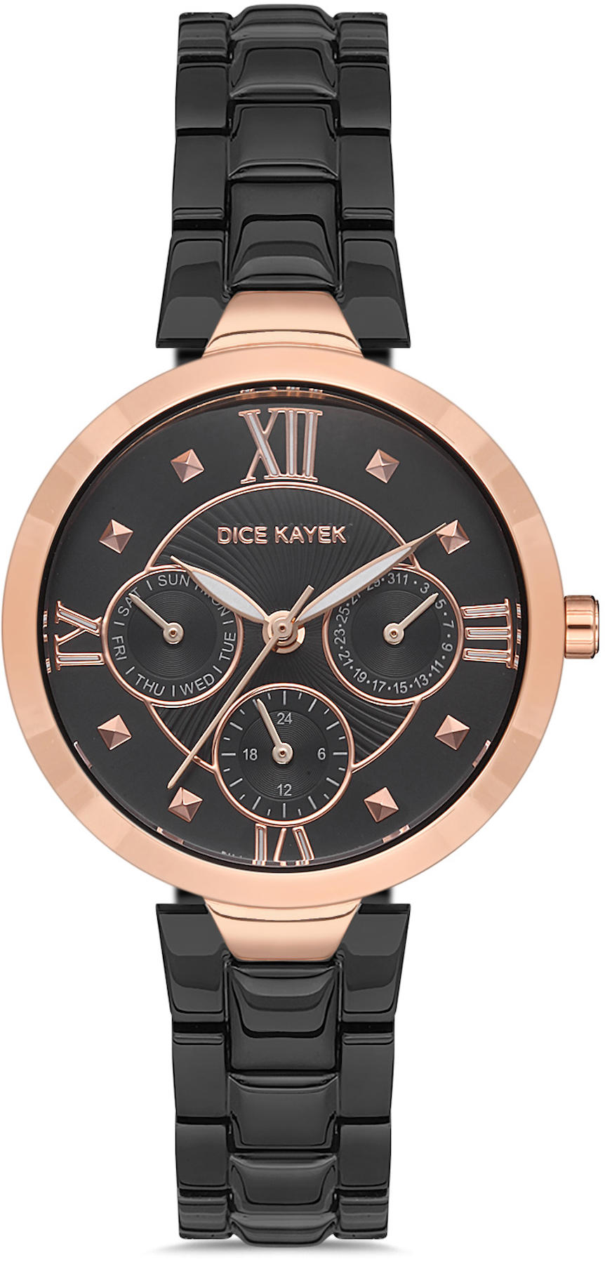 Dice Kayek DK.1.AG1275.06 34 mm Siyah Metal Kordon Analog Kadın Kol Saati