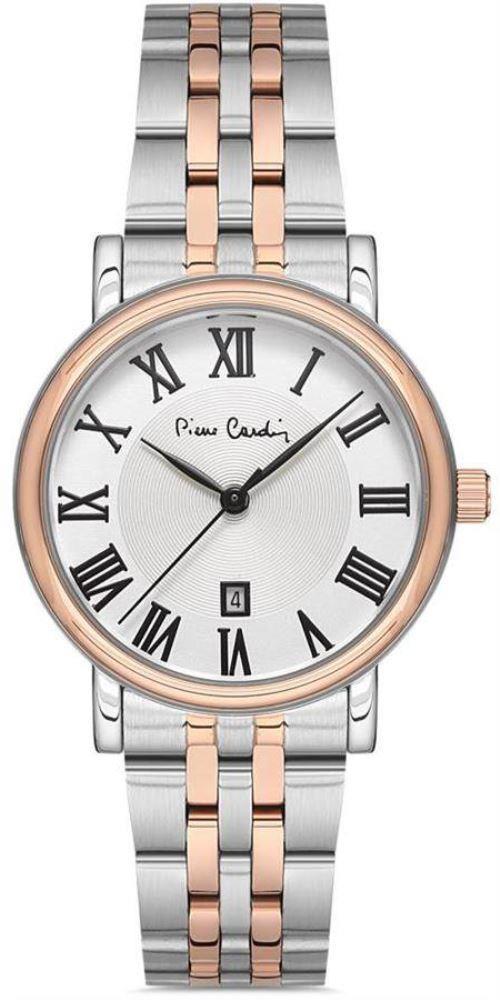 Pierre Cardin PC800102F102 Takvimli 32 mm Gri-Rose Gold Çelik Kordon Analog Kadın Kol Saati