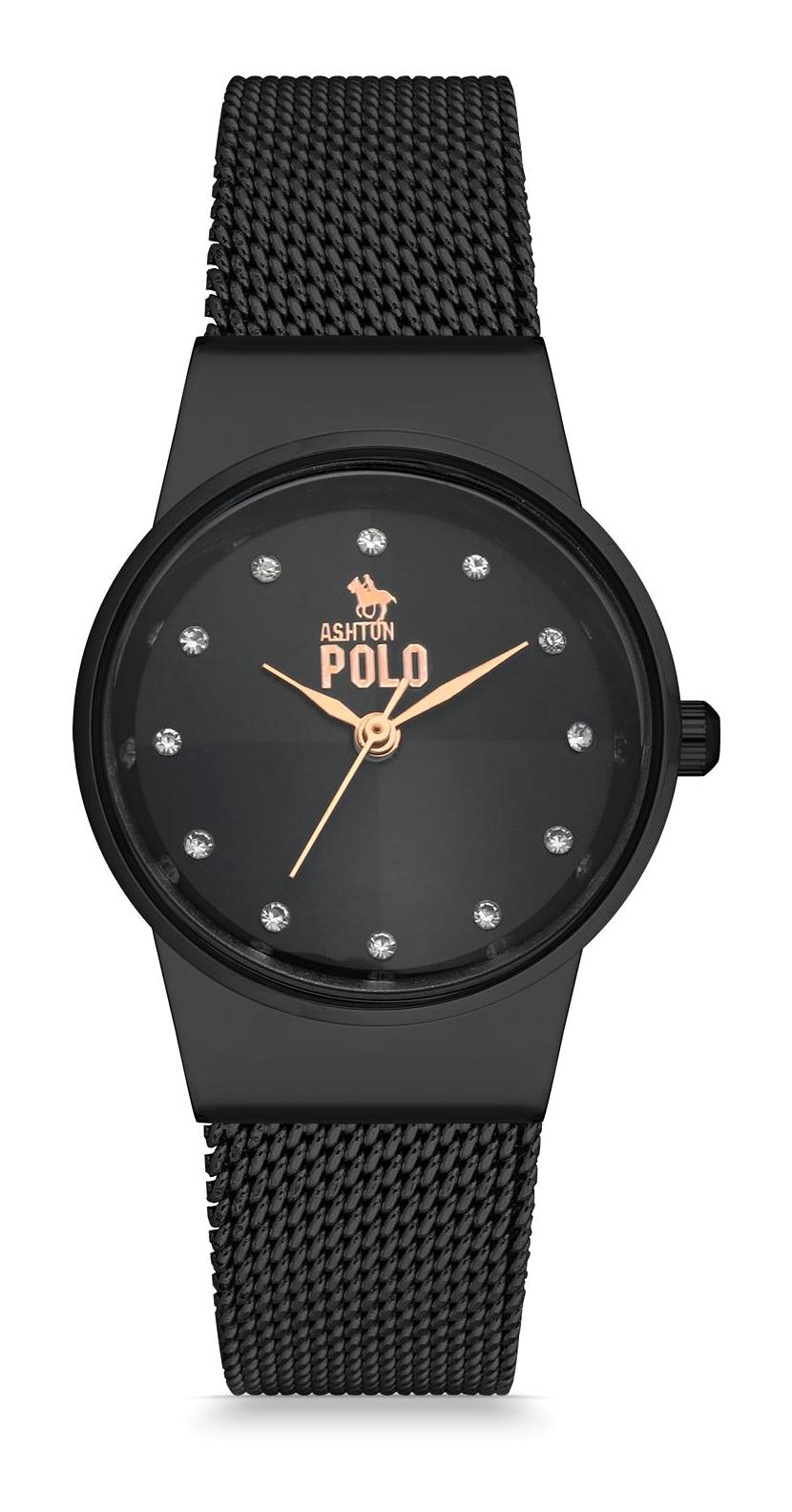 Ashton Polo ZBG17100B 23 mm Siyah Metal Kordon Analog Kadın Kol Saati