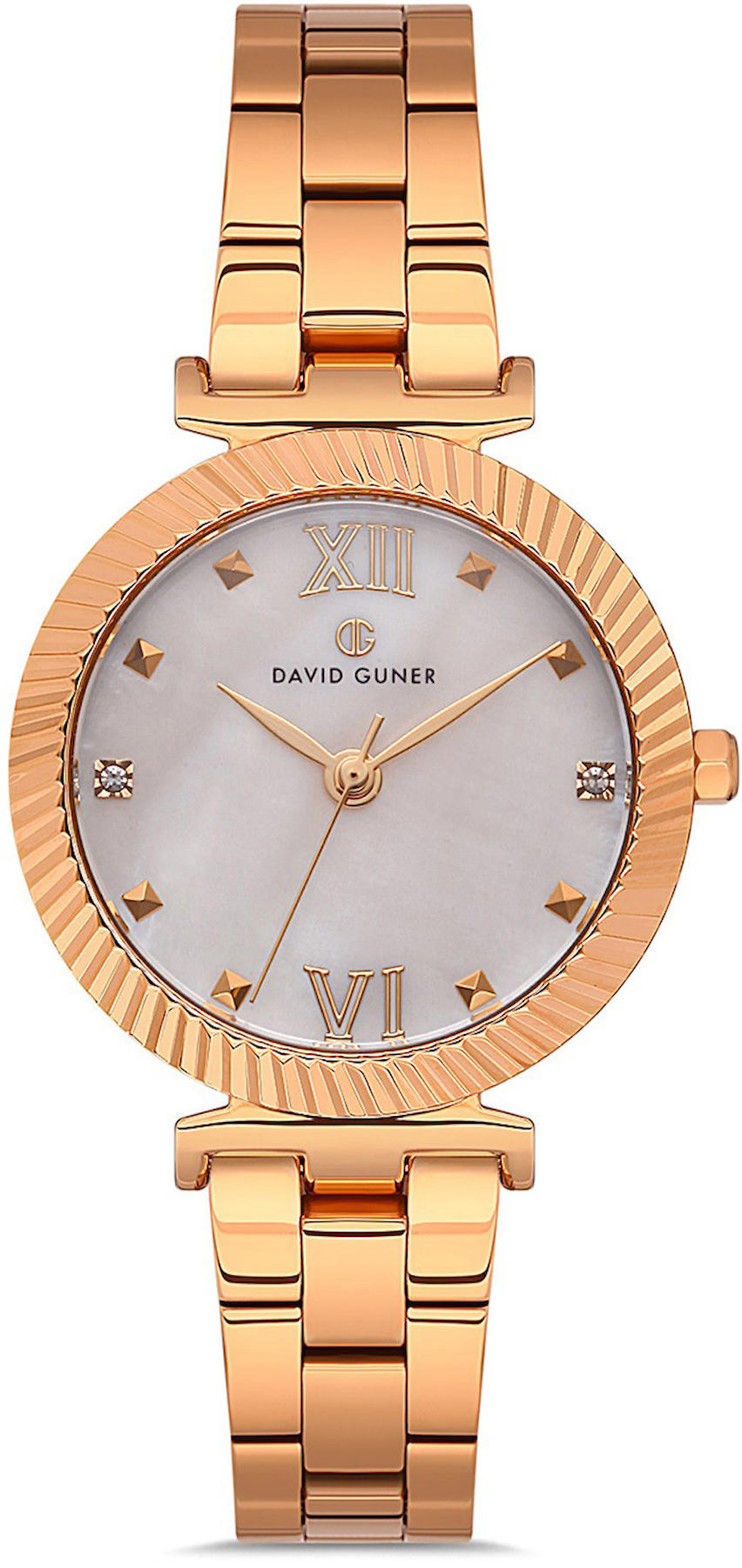 David Guner DG-8412LA-C1 33 mm Rose Gold Çelik Kordon Analog Kadın Kol Saati