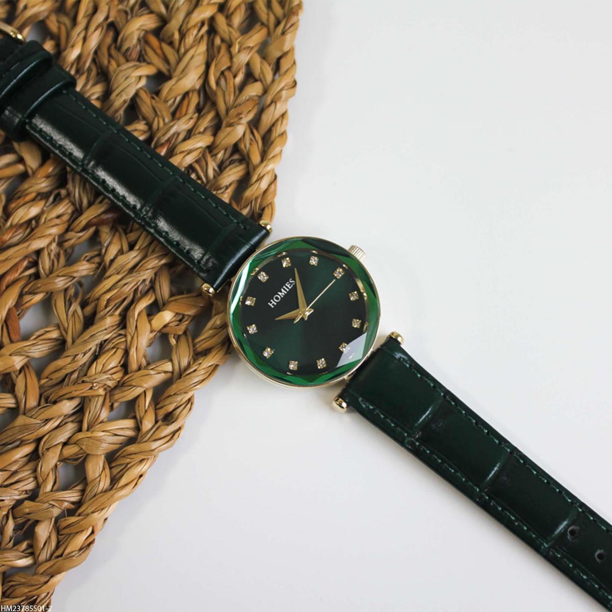 Homies HM23785S01-2 31 mm Siyah Deri Kordon Analog Kadın Kol Saati