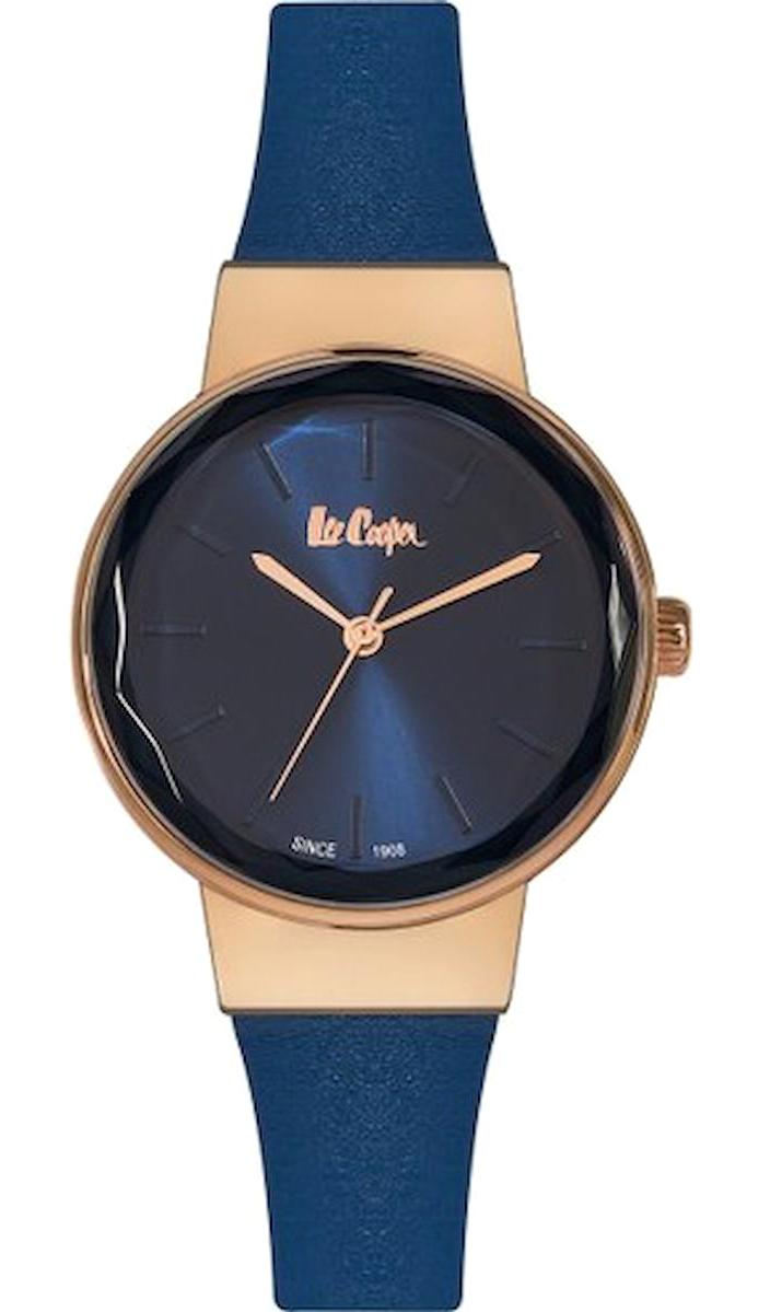 Lee Cooper LC06347.499 40 mm Lacivert Deri Kordon Analog Kadın Kol Saati
