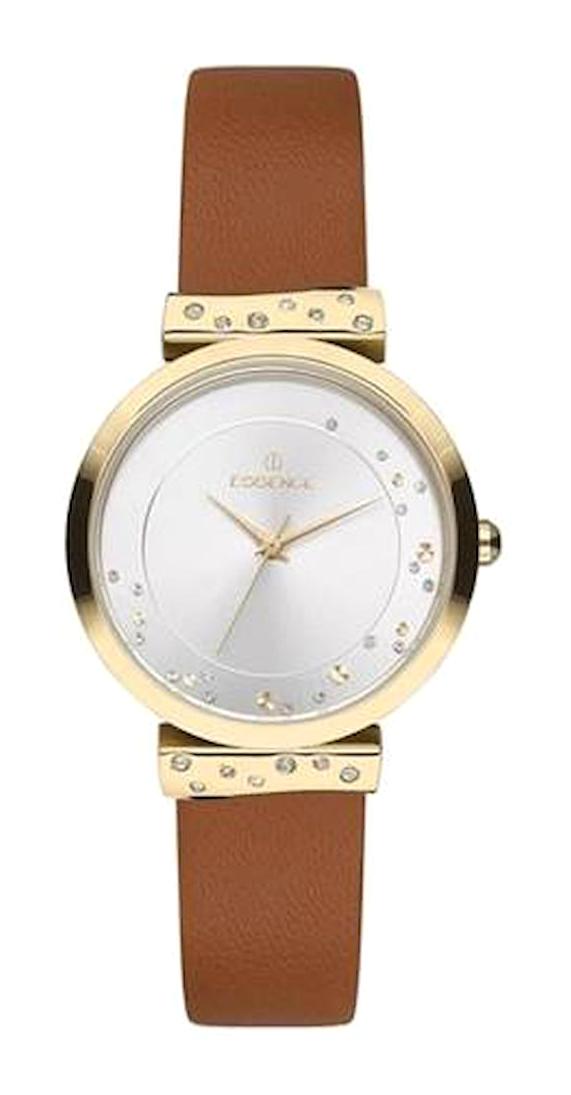 Essence ES6456FE.132 32 mm Kahverengi Deri Kordon Analog Kadın Kol Saati