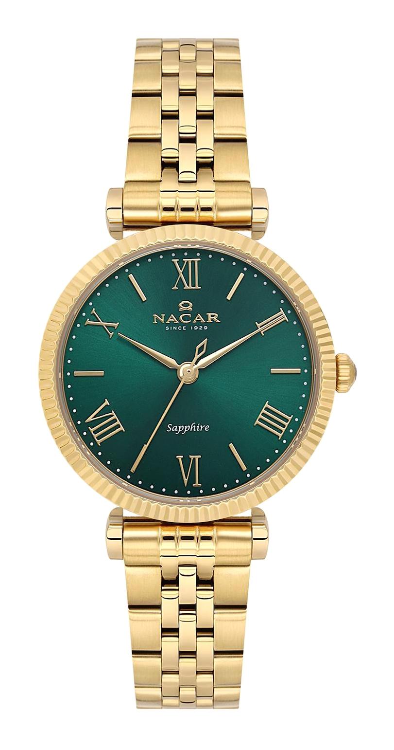 Nacar 3439B553-DNM 32 mm Sarı Metal Kordon Analog Kadın Kol Saati