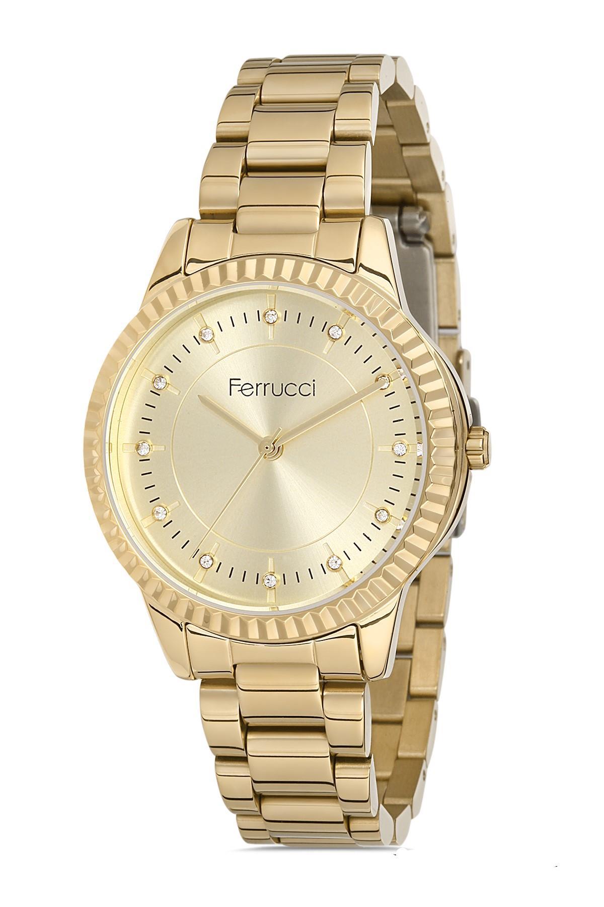 Ferrucci 9FM2705 36 mm Altın Metal Kordon Analog Kadın Kol Saati