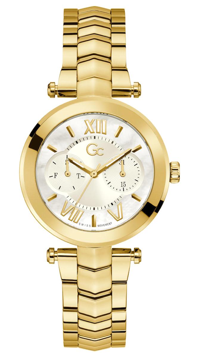 Guess GCY92002L1MF Takvimli 37 mm Altın Çelik Kordon Analog Kadın Kol Saati