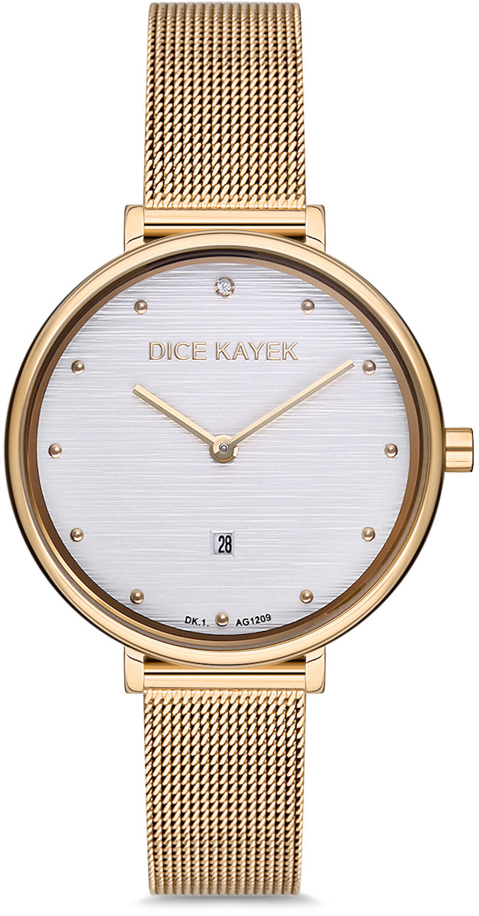 Dice Kayek DK.1.AG1209.05 33 mm Altın Metal Kordon Analog Kadın Kol Saati