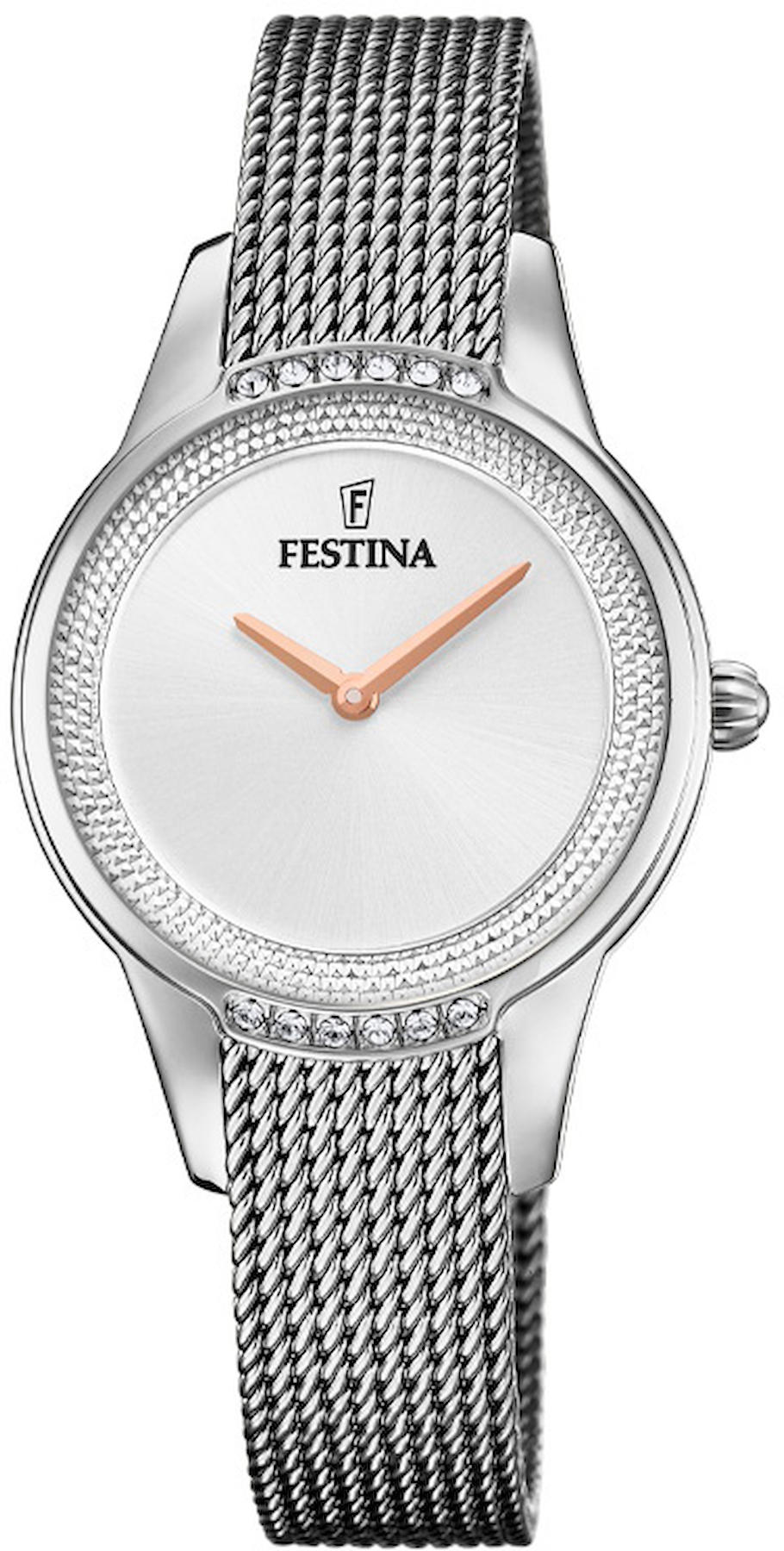 Festina F20494-1 32 mm Gri Çelik Kordon Analog Kadın Kol Saati