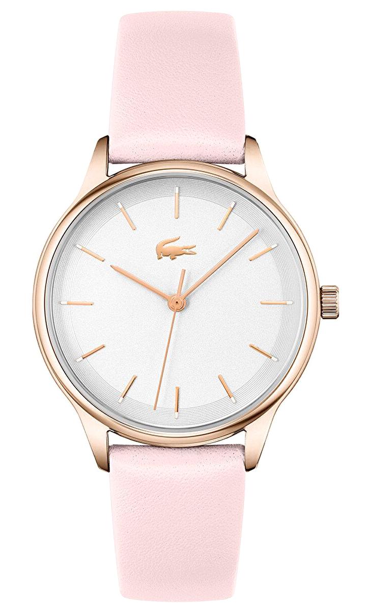 Lacoste LAC2001258 34 mm Pembe Deri Kordon Analog Kadın Kol Saati