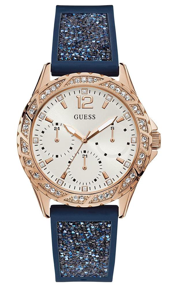 Guess GUW1096L4 36 mm Lacivert Silikon Kordon Analog Kadın Kol Saati