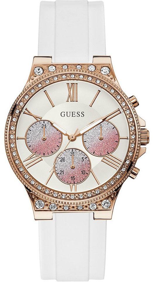 Guess GUW1233L1 40 mm Beyaz Silikon Kordon Analog Kadın Kol Saati