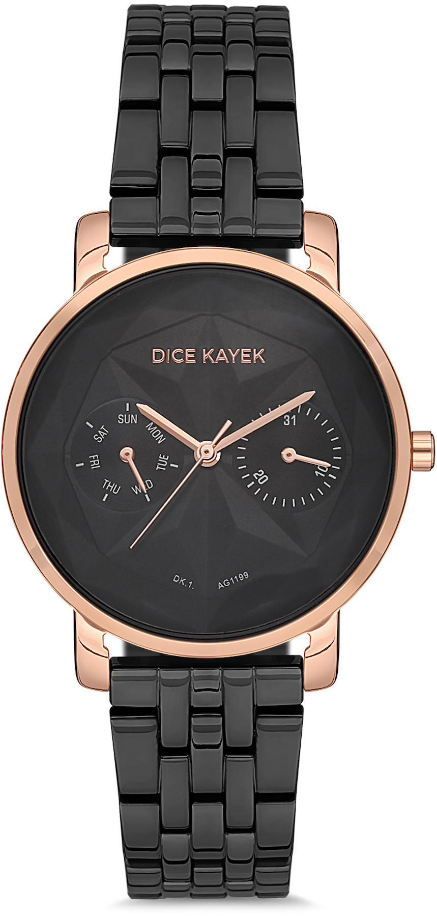 Dice Kayek DK.1.AG1199.07 34 mm Siyah Metal Kordon Analog Kadın Kol Saati