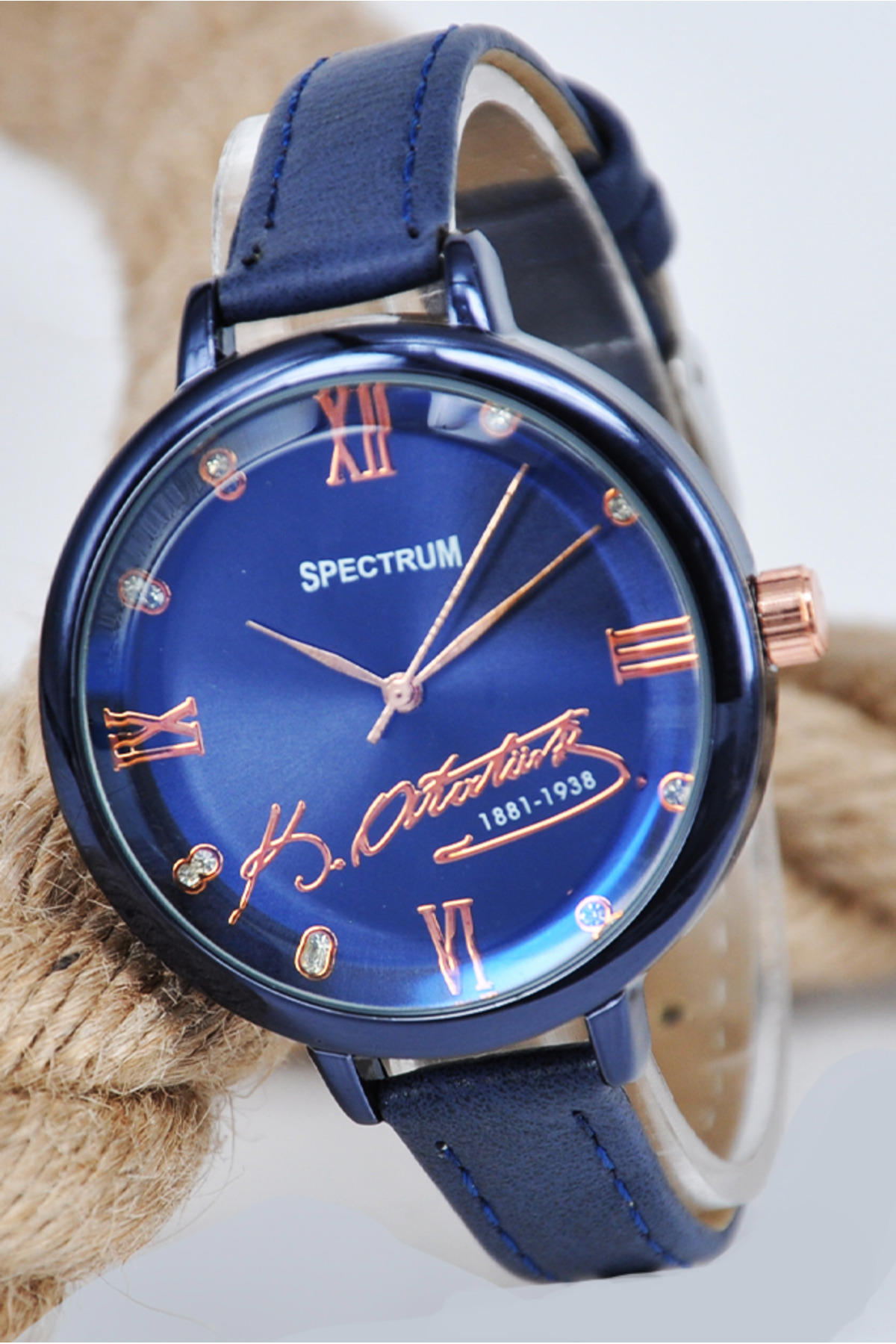Sonsuzsaat SU-872 38 mm Mavi Deri Kordon Analog Kadın Kol Saati