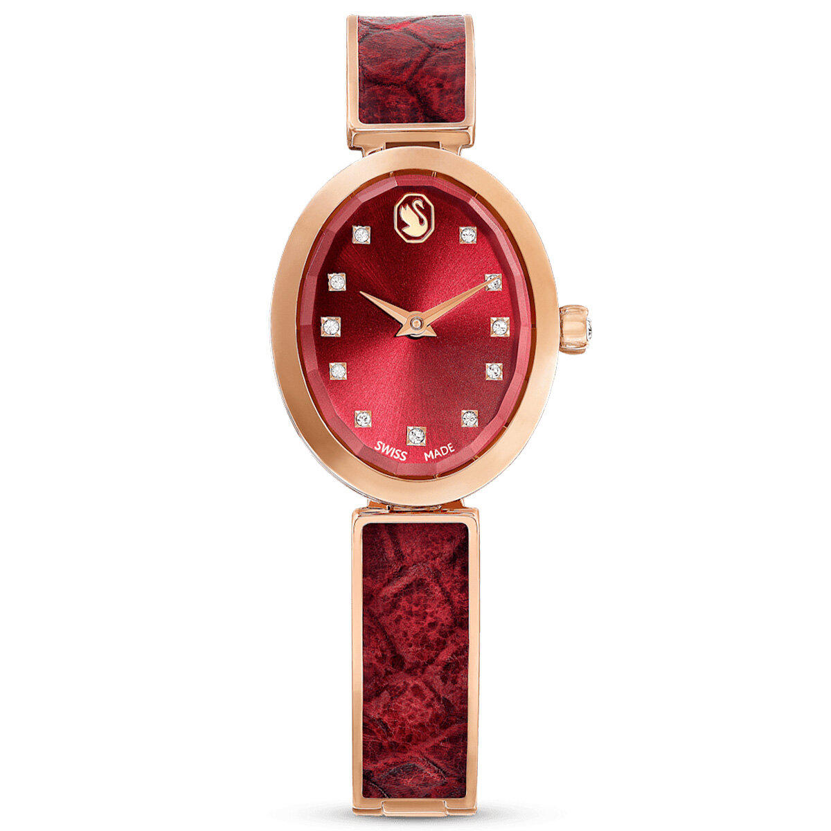 Swarovski SWR5675998 26 mm Kırmızı-Rose Gold Metal Kordon Analog Kadın Kol Saati