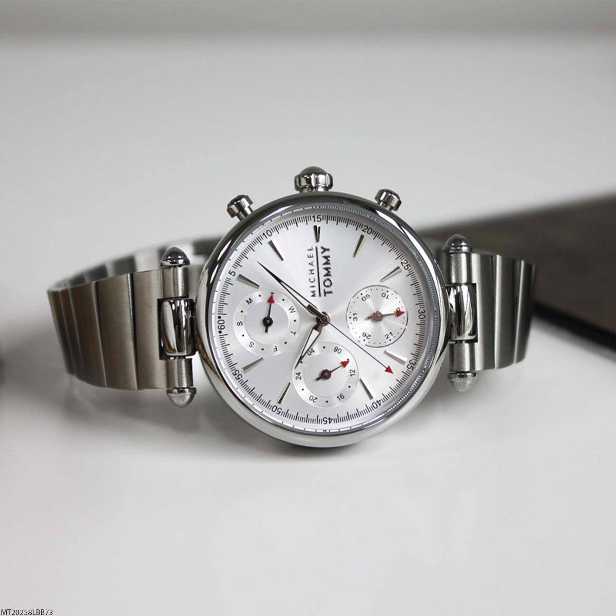 Michael Tommy MT20258LBB73 32 mm Gri Çelik Kordon Analog Kadın Kol Saati