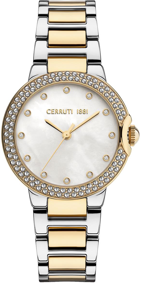 Cerruti 1881 CIWLG2115302 30 mm Altın-Gri Çelik Kordon Analog Kadın Kol Saati