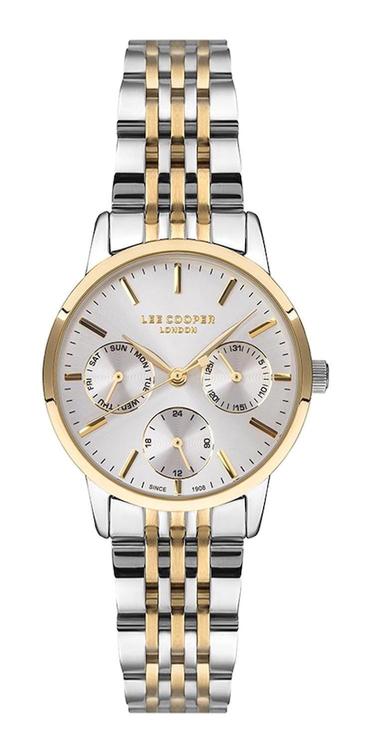 Lee Cooper LC07358.230-NM Takvimli 40 mm Altın Çelik Kordon Analog Kadın Kol Saati