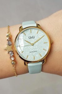 Q&Q 35 mm Yeşil Deri Kordon Analog Kadın Kol Saati