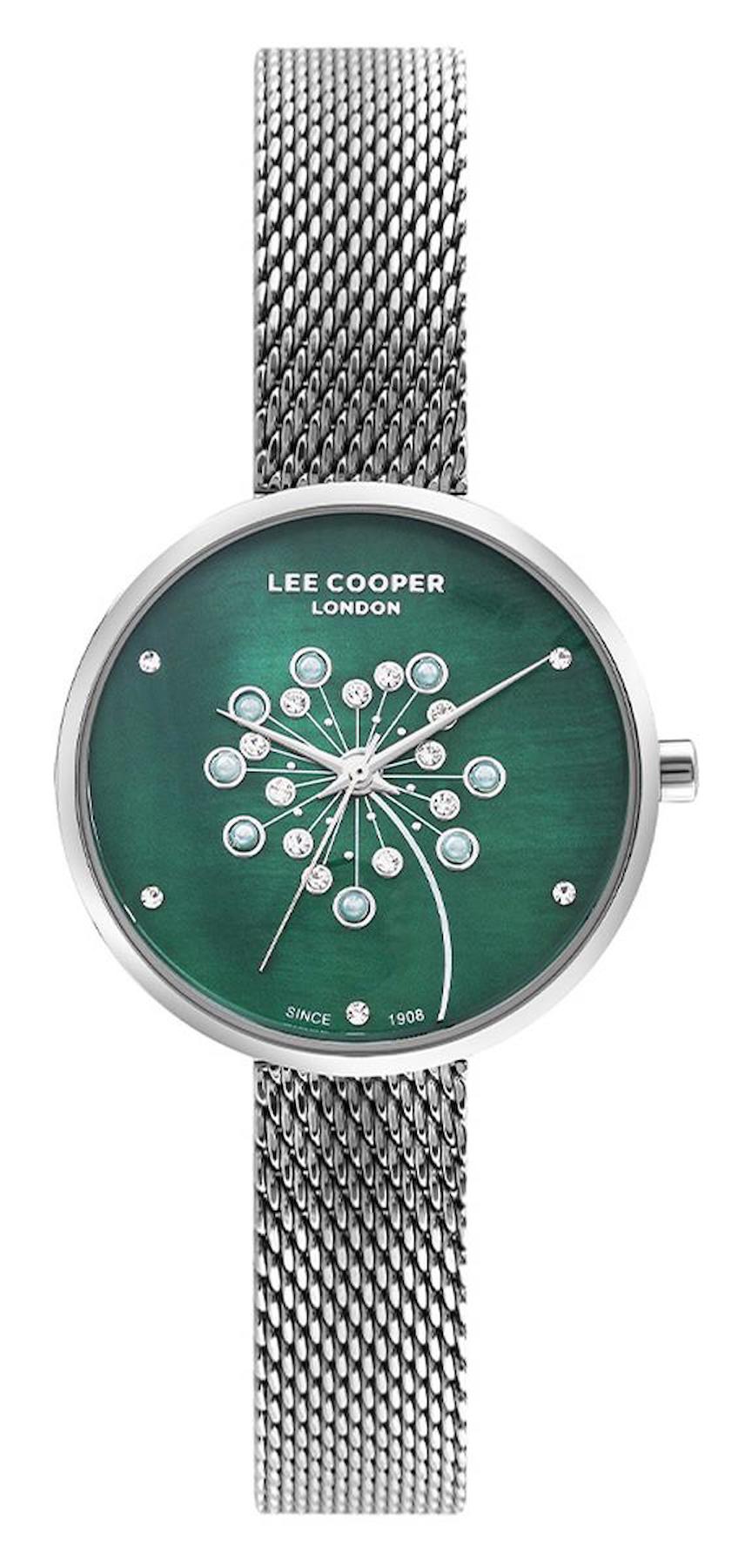 Lee Cooper LC07601.370 40 mm Gri Çelik Kordon Analog Kadın Kol Saati