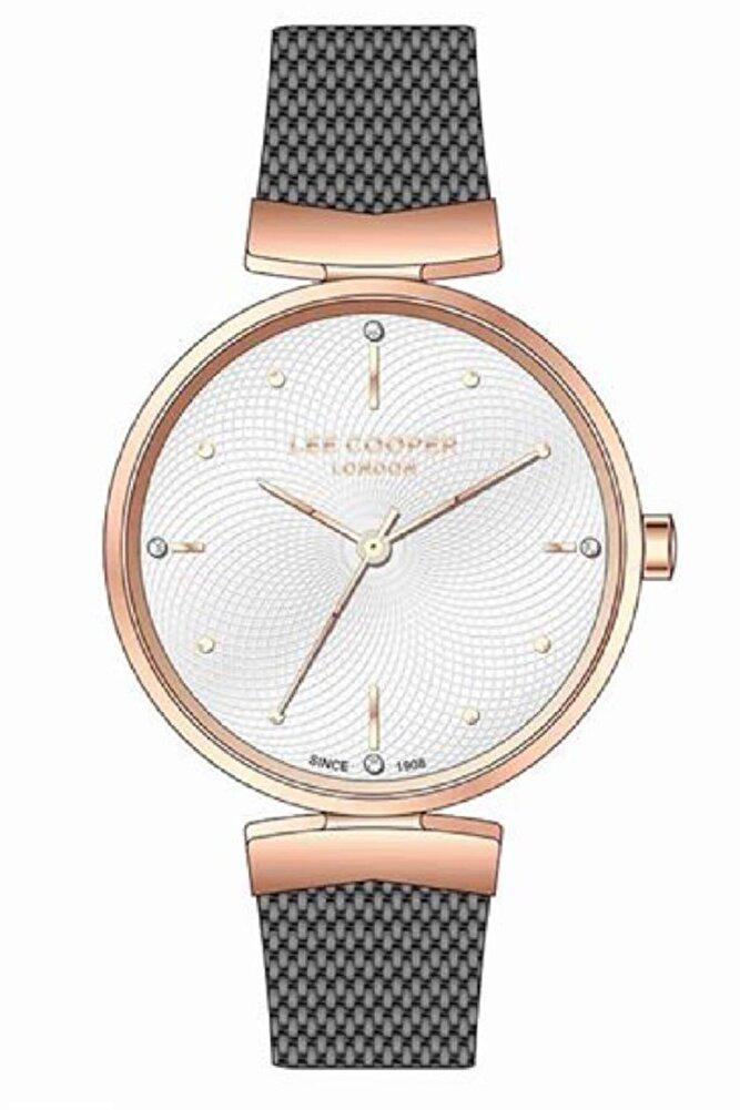 Lee Cooper LC07231.530 40 mm Gri Metal Kordon Analog Kadın Kol Saati