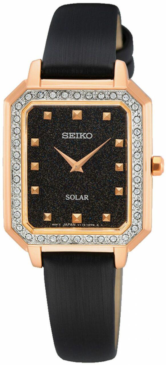 Seiko SOLAR 25 mm Siyah Kumaş Kordon Analog Kadın Kol Saati