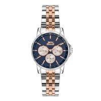 Slazenger SL.09.2009.4.01 Takvimli 36 mm Gri-Rose Gold Metal Kordon Analog Kadın Kol Saati