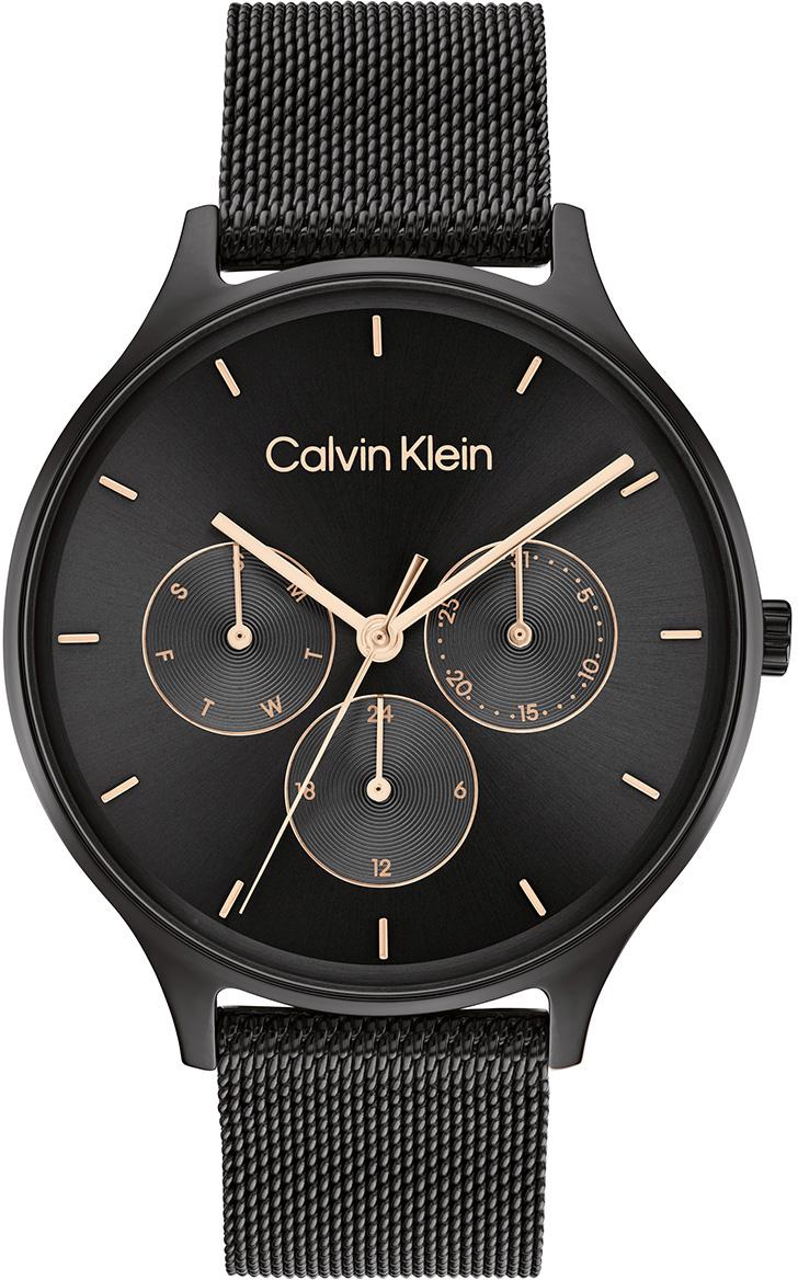 Calvin Klein CK25200105 Takvimli 38 mm Siyah Çelik Kordon Analog Kadın Kol Saati